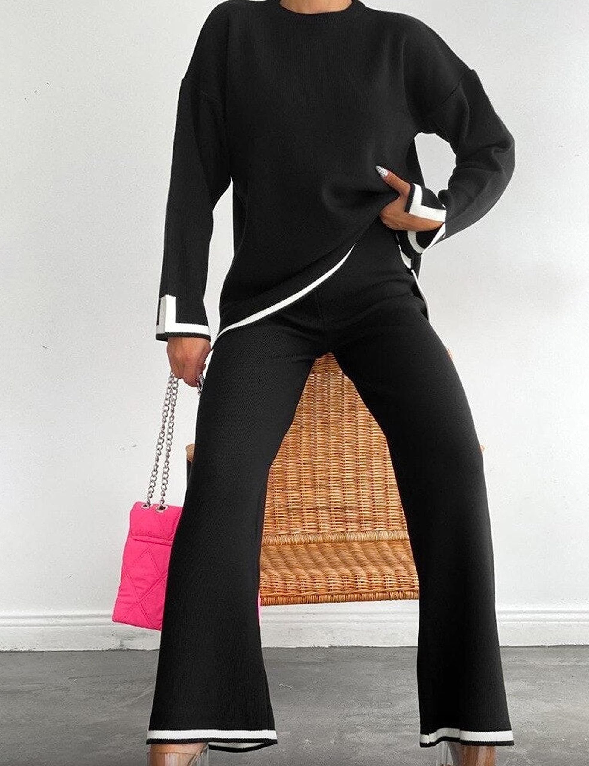 Classy Elastic Knit Lounge Set✨